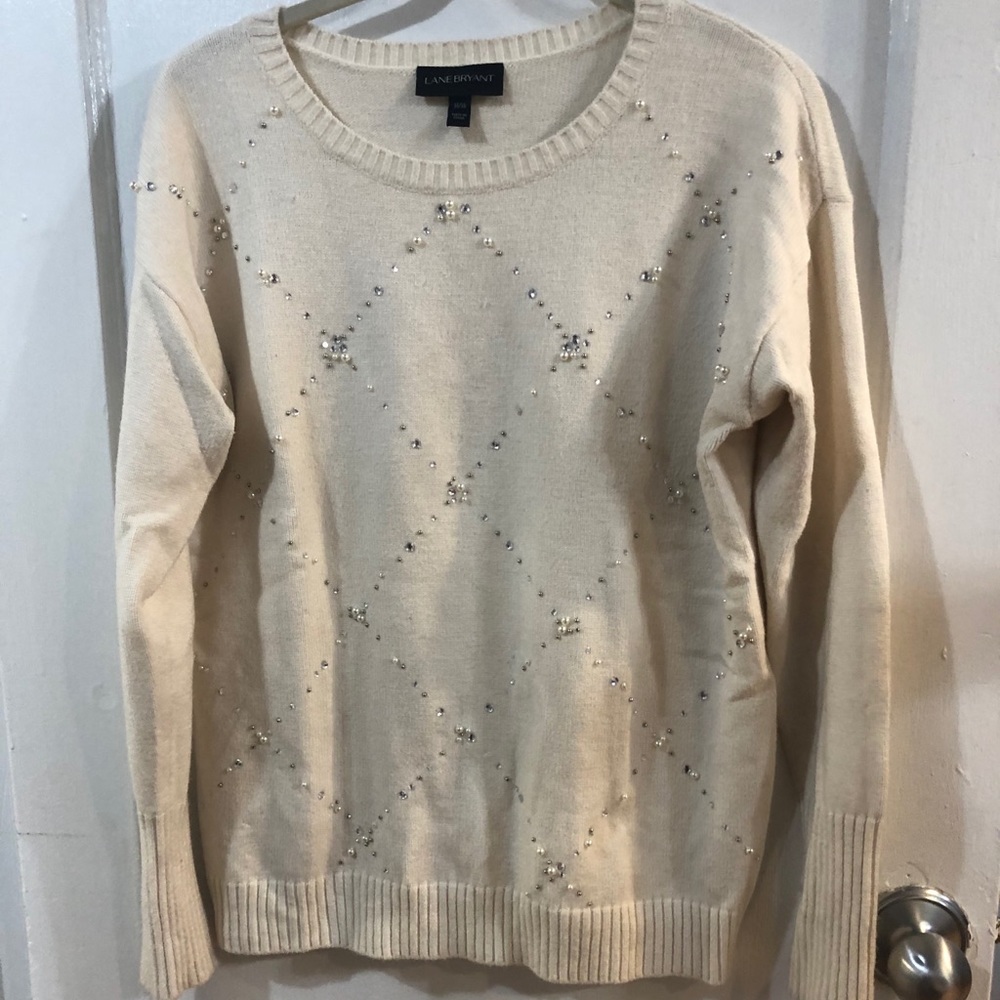 Lane Bryant sweater with Pearl details